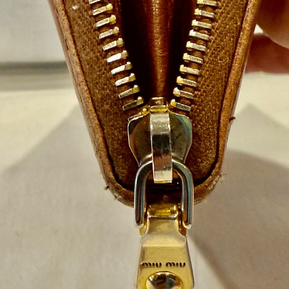 Authentic Miu Miu Leather Continental Long Zip Wallet - Picture 15 of 16